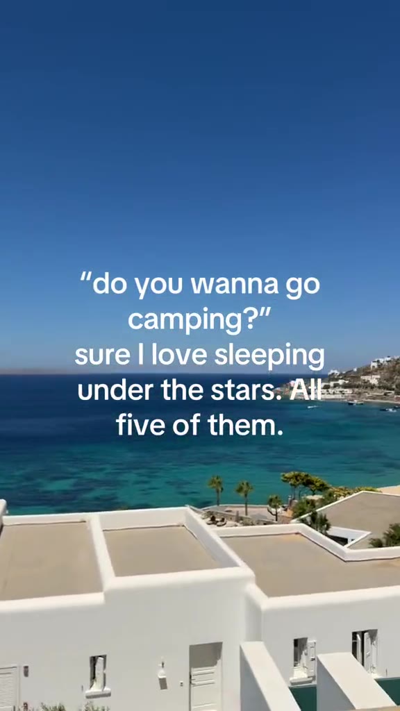 Still from a video at a five-star resort in Mykonos